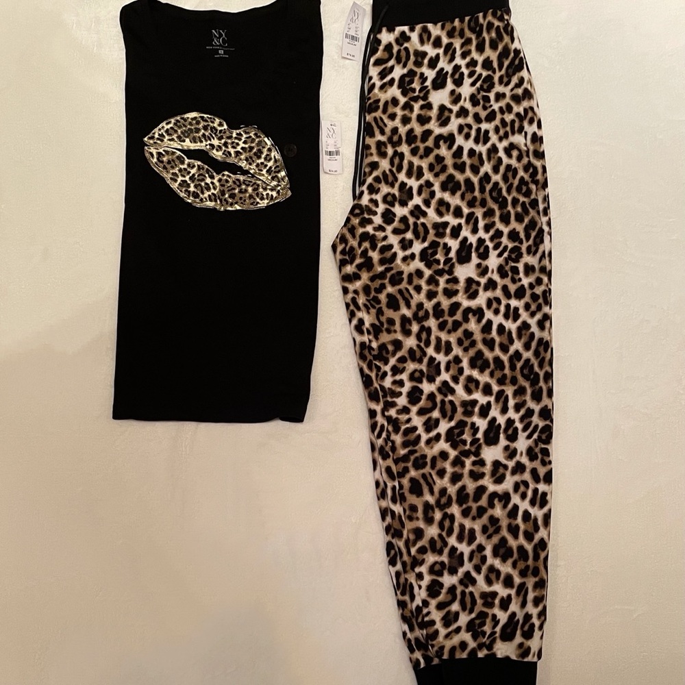 New York and company leopard matching set